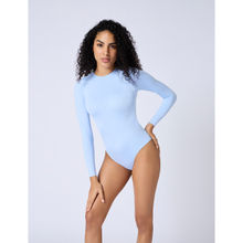 FEIER Luxe-Feel Long Sleeve Bodysuit Blue
