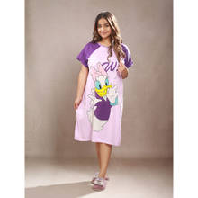 CrossKulture Women Cartoon Printed Purple Night Dress