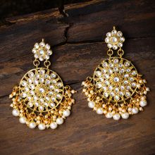 Zaveri Pearls Gold Tone Kundan & Pearls Traditional Dangle Earring - ZPFK8670