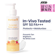 Wishcare Sunscreen Body Lotion SPF 50 Broad Spectrum PA+++ UVA & UVB Protection - Body Sunscreen