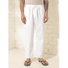Fabindia Off White Cotton Woven Pyjama
