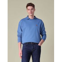 U.S. Polo Assn. Denim Co. Mens Solid Relaxed Fit Blue Sweatshirt