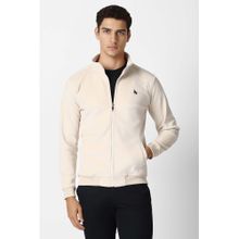 Van Heusen Men Beige Textured Sweatshirt