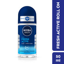 NIVEA MEN Deodorant Roll On, Fresh Active, 48h Long lasting Freshness