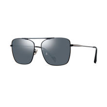 PARIM Polarized & UV Protected Mens Square Sunglasses Frame Black Lens Polarised Grey