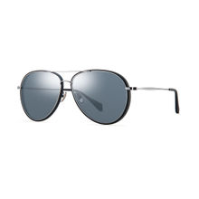 PARIM Polarized & UV Protected Mens & Women Aviator Sunglasses Frame Black Lens Polarised Grey