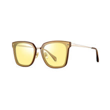 PARIM UV Protected Unisex Flat Lens Sunglasses Frame Brown Lens Non-Polarised Yellow