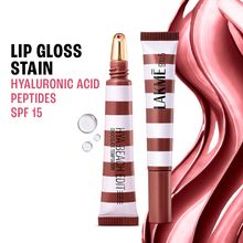 Lakme 9to5 Hya Beach Edit Lip Gloss Stain, Hydrating, Lasting Tint, SPF 15