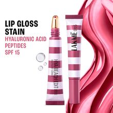Lakme 9to5 Hya Beach Edit Lip Gloss Stain, Hydrating, Lasting Tint, SPF 15