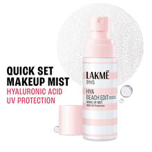 Lakme Hya Beach Edit Makeup Mist with UV Protection, Infused with Hyaluronic Acid, Long lasting