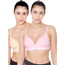 Bodycare Seamless Wire Free Padded Sports Bra-Pack Of 2 - Multi-Color