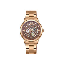 Kenneth Scott Men Brown Dial Automatic Watch (K24324-Dbdd) (M)