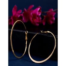 Estele Gold Plated Big Round Hoop Earrings for Women & Girls