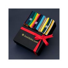 SockSoho Stripe Crew Socks Giftbox, Pack Of 3 - Multi-Color (Free Size)