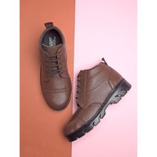 Teakwood Men Brown Genuine Leather Flat Boots