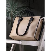 Legal Bribe Women Textured Beige Tote Bag