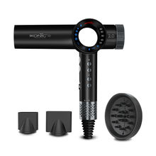 Ikonic Professional Hair Dryer ID 2.0 (Black & Metallic Silv...