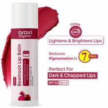 Aravi Organic Beetroot Tinted Lip Balm SPF 50 PA+++ - Kojic Acid & Peptide For Brighten Dark Lips