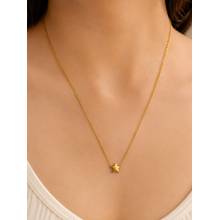 Accessher Gold-Toned Star Pendant Neckchain For Women