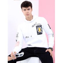 HIGHLANDER Mens White Graphic Hoodie