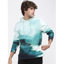 HIGHLANDER Mens Teal Graphic Hoodie