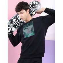 HIGHLANDER Mens Black Graphic Sweatshirt