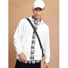 HIGHLANDER Mens White Mock Collar Pullover Jacket