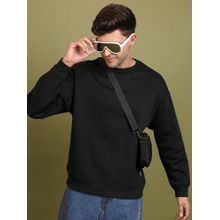 HIGHLANDER Mens Black Round Neck Sweatshirt
