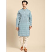 Amodh by Kisah Men Blue Kurta