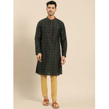 Amodh by Kisah Men Black Kurta (Set of 2) (Set of 2)