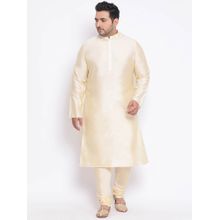 KISAH PLUS Cream Solid Kurta