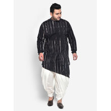 KISAH PLUS Cotton Silk Black Kurta