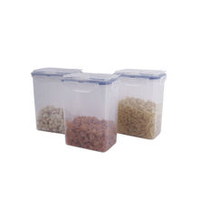 Lock & Lock Classics Plastic Airtight Storage Container With Leak Proof Flip Lid 1.8 Liter Set Of 3