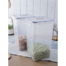 Lock & Lock Classics Square Plastic Airtight Storage Container With Leak Proof Lid 4 Liter Set Of 2