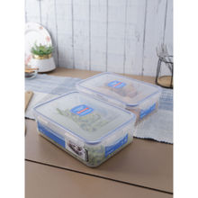 Lock & Lock Classics Plastic Airtight Storage Containers With Leak Proof Lid 1.6 Liter Set Of 2