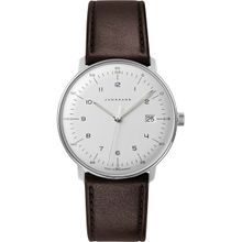 Junghans Junghnas Max Bill Date Analog Dial ColorWhite Men Watch- 41446104