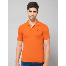 Cantabil Men Orange Polo T-shirt