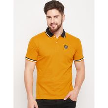 Cantabil Men Mustard Polo T-shirt