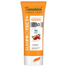 Himalaya Sun Protect+ Ultra Light Sunscreen SPF 50 PA++++ Sweat Resistant,100% No White Cast