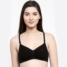 Groversons paris beauty Light Padded Wire Free T-Shirt Bra-Black