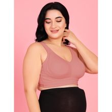 Curvy Love Plus Size Full Coverage Multi-Layer Non Padded Full Bra - Peach