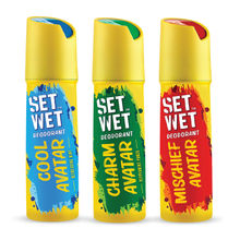 Set Wet Cool Charm & Mischief Avatar Deodorant Spray Perfume Pack of 3