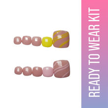 SOEZI Sunkissed Sunburn Toezi Reusable Press On Nails - Ready To Wear Kit