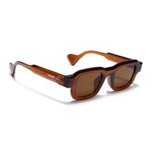 Voyage Rectangle Sunglasses for Men & Women (Brown Lens|Brown Frame)