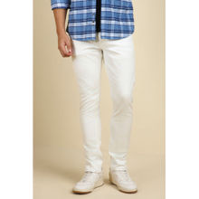 Allen Solly Men White Slim Fit Dark Wash Jeans