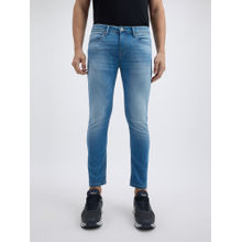 Pepe Jeans Men Blue Mid Rise Skinny Ankle Length Gym Indigo Jogger Like Jeans