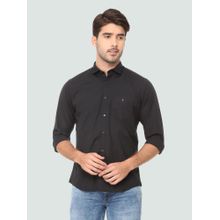 Louis Philippe Sport Black Solid Shirt