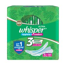 Whisper Ultra Clean 50s Sanitary Pads For Women - XL+