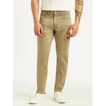Levi's Men's 512 Beige Solid/Plain Mid Waist Jeans