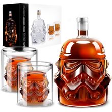 Melbify Brucelle Whiskey Decanter (750 Ml) Set With 2 Glasses(150 Ml)